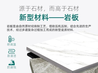 意式岩板电视柜 简约茶几视听柜组合 创意客厅家具小户型地柜图3