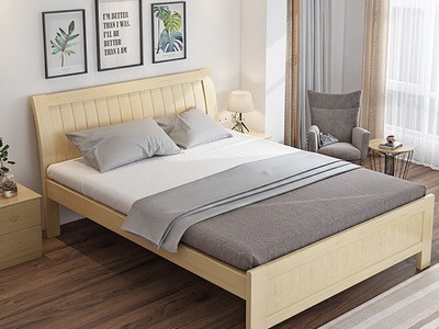 厂家定制实木床1.8米双人床 儿童床1.5米单人床简约婴儿床实木