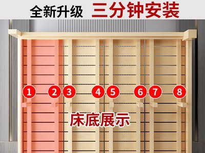 实木床1.5米松木双人床1.8米经济型现代简约出租房简易1.2m单人床图4