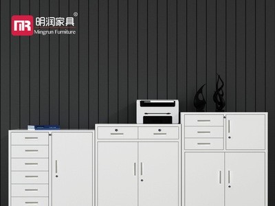 办公室文件柜矮柜铁皮储物工具资料带锁收纳柜抽屉阳台小柜子厂家图4