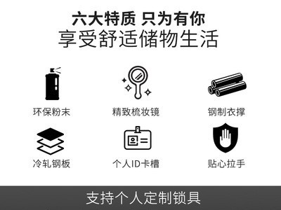 彩色更衣柜铁皮员工储物柜瑜伽健身房存包柜桑拿浴室换衣柜子带锁图2