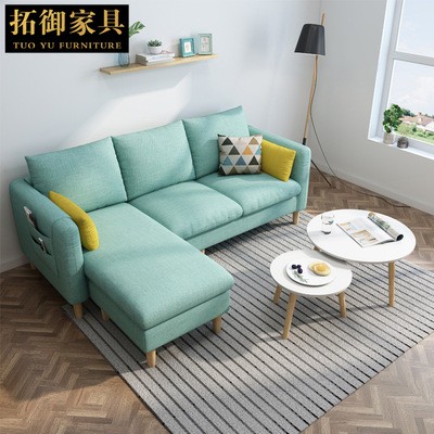 布艺沙发小户型乳胶组合北欧简约现代双三人客厅公寓沙发厂家定制