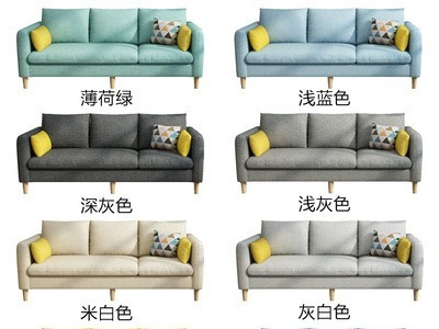 布艺沙发小户型乳胶组合北欧简约现代双三人客厅公寓沙发厂家定制图3