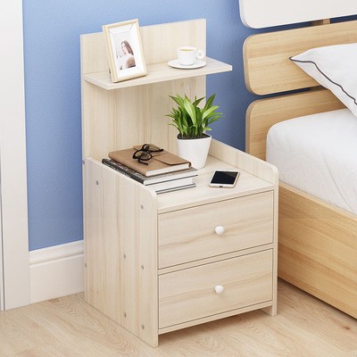 欧式简约床头柜防木颜色床边柜 抽屉式收纳柜卧室现代床头小柜子