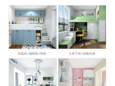 全屋定制衣柜定制家具整体橱柜卧室客厅儿童榻榻米衣柜门现代简约图5