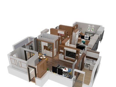 全屋定制衣柜整体家具现代简约客厅卧室儿童榻榻米床实木多层板式图4