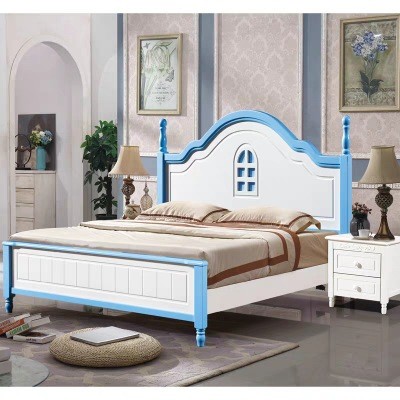 美式床实木家具1.8双人床1.5儿童床家具小美款厂家直销简约实木床
