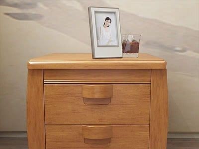 实木床头柜现代简约中式橡胶木整装卧室收纳储物柜经济型柜