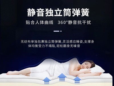 批发乳胶床垫独立弹簧席梦思椰棕棕垫酒店家用海绵加厚宿舍单双人图2