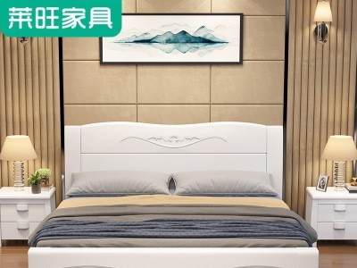 实木床1.5m1.2m主卧双人床厂家直销现代简约双人1.8米橡木床图5