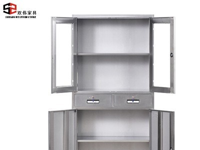 厂家批发304不锈钢柜不锈钢更衣柜定制不锈钢储物柜车间双面柜子图3