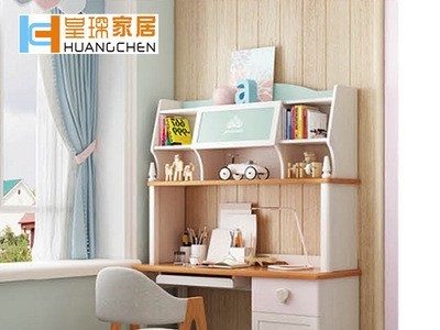 皇琛实木儿童床白蜡木青少年卧室套房家具粉红色女孩房学生公主床图2
