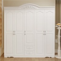 衣柜白色简约现代欧式经济型三四门板式双人卧室整体衣柜木质衣橱