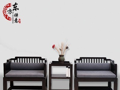新中式沙发实木布艺组合酒店售楼处别墅现代客厅中式禅意家具定制图3