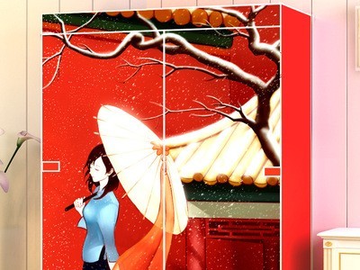 乐活时光简易布衣柜收纳加固组装大号布衣橱布艺折叠图2