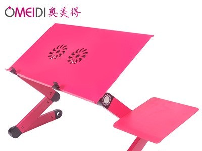 厂家直销折叠电脑桌多功能懒人便携书桌带散热器床上折叠书桌批发图2