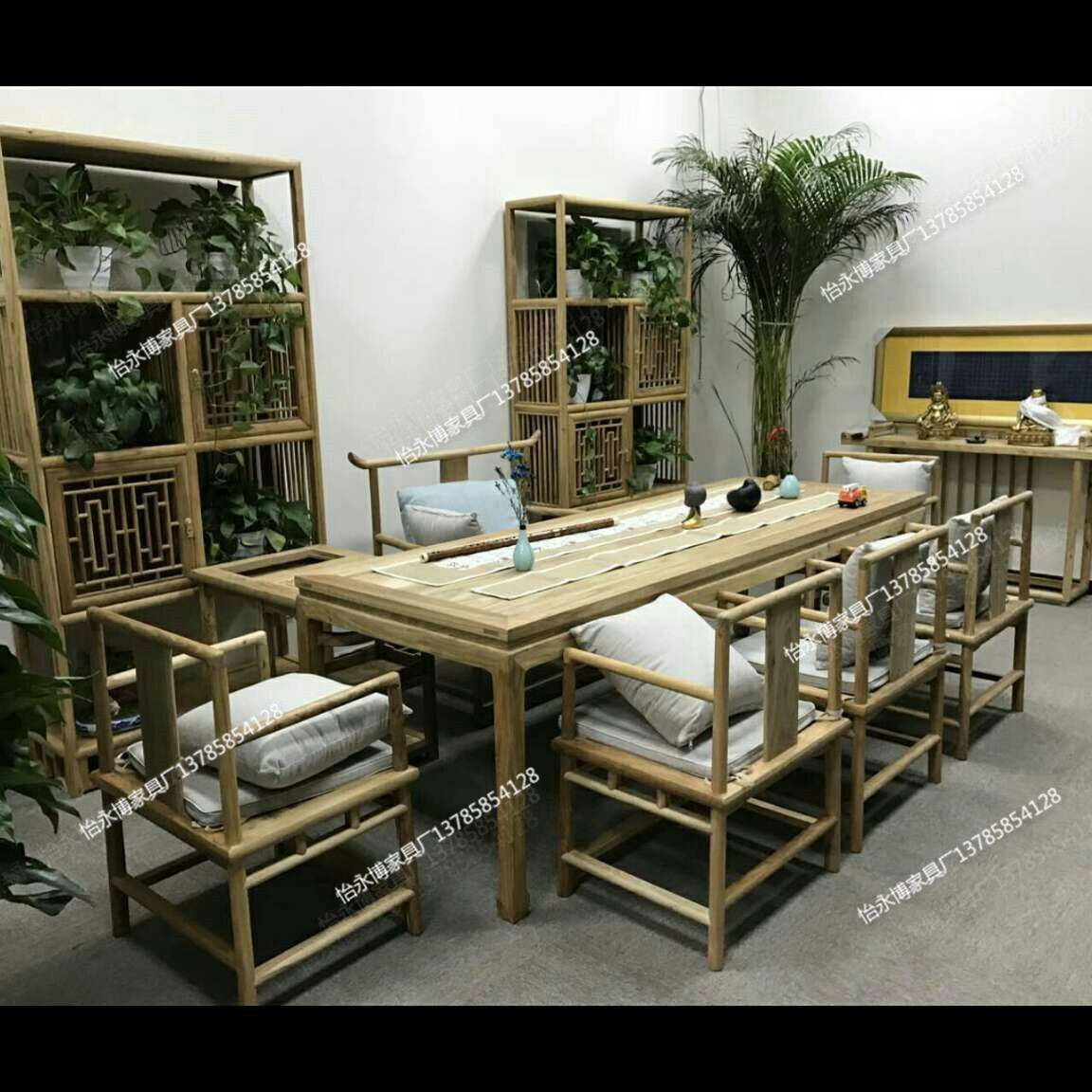 老榆木家具,实木餐椅,椅子,禅椅