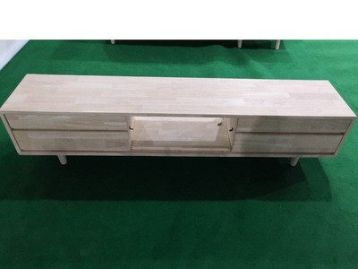 北欧全实木茶几电视柜组合客厅家具白胚小户型现代简约白茬橡胶木图4