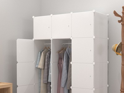 简易衣柜塑料小组合柜子储物收纳柜子布艺简约现代经济型组装衣橱