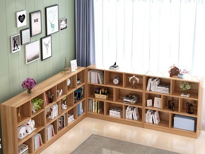 批发小柜子书柜木质书架简约现代落地置物架组合书橱儿童书格子柜
