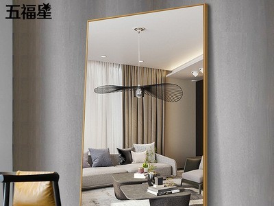 五福星壁挂全身镜铝框穿衣镜家用试衣镜挂墙服装店简约落地大镜子图5