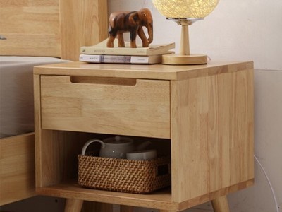 北欧床头柜实木组装迷你简易简约多功能经济型宿舍储物柜一件代发