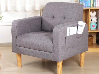 北欧棉麻可折叠现代简约小户型沙发布艺沙发单双人组合客厅沙发