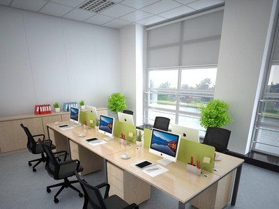 柘煜厂家开放四人位职员办公桌 定制简约现代 组合员工电脑办公桌