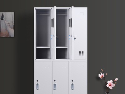 钢制四门更衣柜员工柜带锁储物柜杂物柜宿舍六门厂家定制铁皮衣柜图2