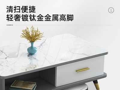 北欧茶几小户型电视柜组合小桌子茶桌轻奢现代简约家用客厅茶几桌图5