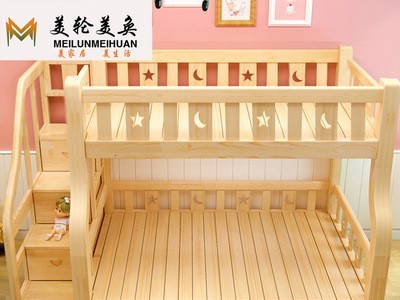 全实木儿童床上下床子母床大人小孩母子双人高低床上下铺木床双层