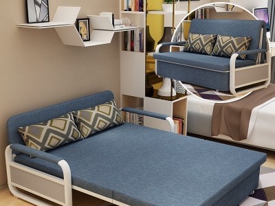 沙发床可折叠坐卧两用单人双人小户型可拆洗布艺沙发客厅现代家具