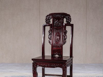 红木圆桌非洲酸枝木明清古典餐桌圆形雕花饭桌中式实木红木家具图5