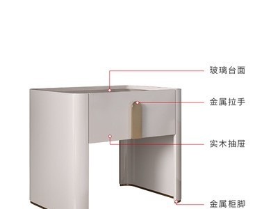 意式轻奢床头柜卧室简约现代迷你床边柜小型北欧风玻璃小柜子图5