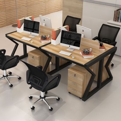 双人职员办公桌四人电脑桌椅组合简约现代多人工作位办公家具批发
