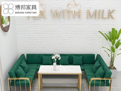 简约铁艺沙发工作室办公接待卡座接待室会客洽谈沙发创意休闲沙发图2