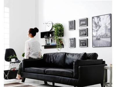 简约现代皮艺沙发北欧小户型沙发组合办公室客厅双人三人整装家具