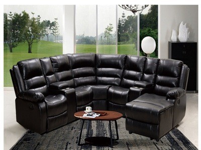 沙发 实木功能性 外贸新款 黑色简约客厅沙发