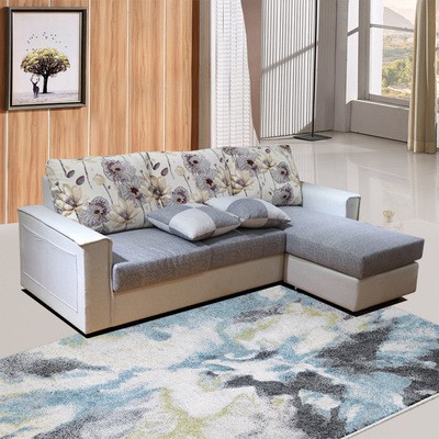 沙发 实木 现代 科技布 简约 客厅 组合 沙发
