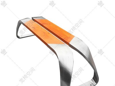 现代简约不锈钢公园椅子户外休闲长椅成品园林座椅室外景观坐凳图4