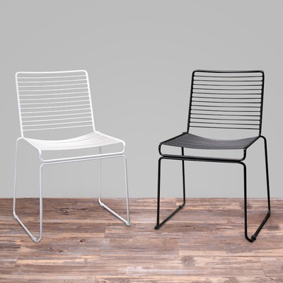 厂家直销创意现代休闲铁线椅子 铁艺金属钢丝餐椅设计师椅批发