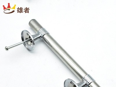 不锈钢加长拉手 厂家批发可调12-18MM孔距圆柱亮光木门铁门把手图2