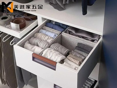 轻奢风北欧式简约金色嵌入式推拉门拉手橱柜衣柜门抽屉暗藏皮拉手图3