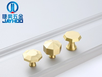 新中式单孔纯铜家具橱柜拉手 多规格黄铜衣柜抽屉柜门拉手把手图4