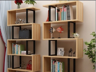 厂家创意家具书柜客厅展示架钢木收纳置物架儿童书架定制一件代发