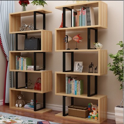 厂家创意家具书柜客厅展示架钢木收纳置物架儿童书架定制一件代发