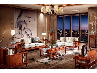 厂家批发新中式客厅家具刺猬紫檀全实木红木家具传承世代沙发组合