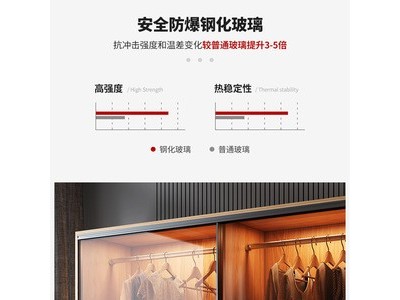 厂家直供推拉门大衣柜家用卧室简约现代玻璃门移门衣橱小户型柜子图2