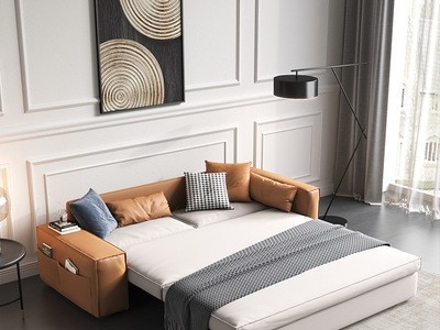 意式多功能沙发床两用可折叠客厅小户型设计师新款伸缩抽拉式简约