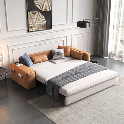 意式多功能沙发床两用可折叠客厅小户型设计师新款伸缩抽拉式简约
